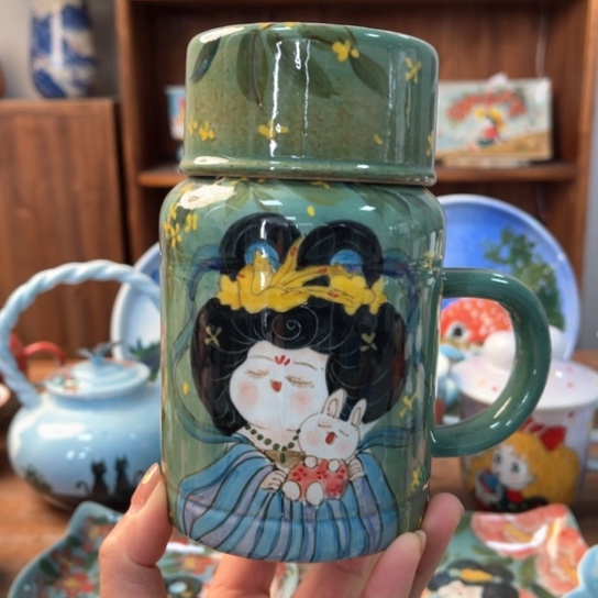 炉景德镇釉下手绘陶瓷 