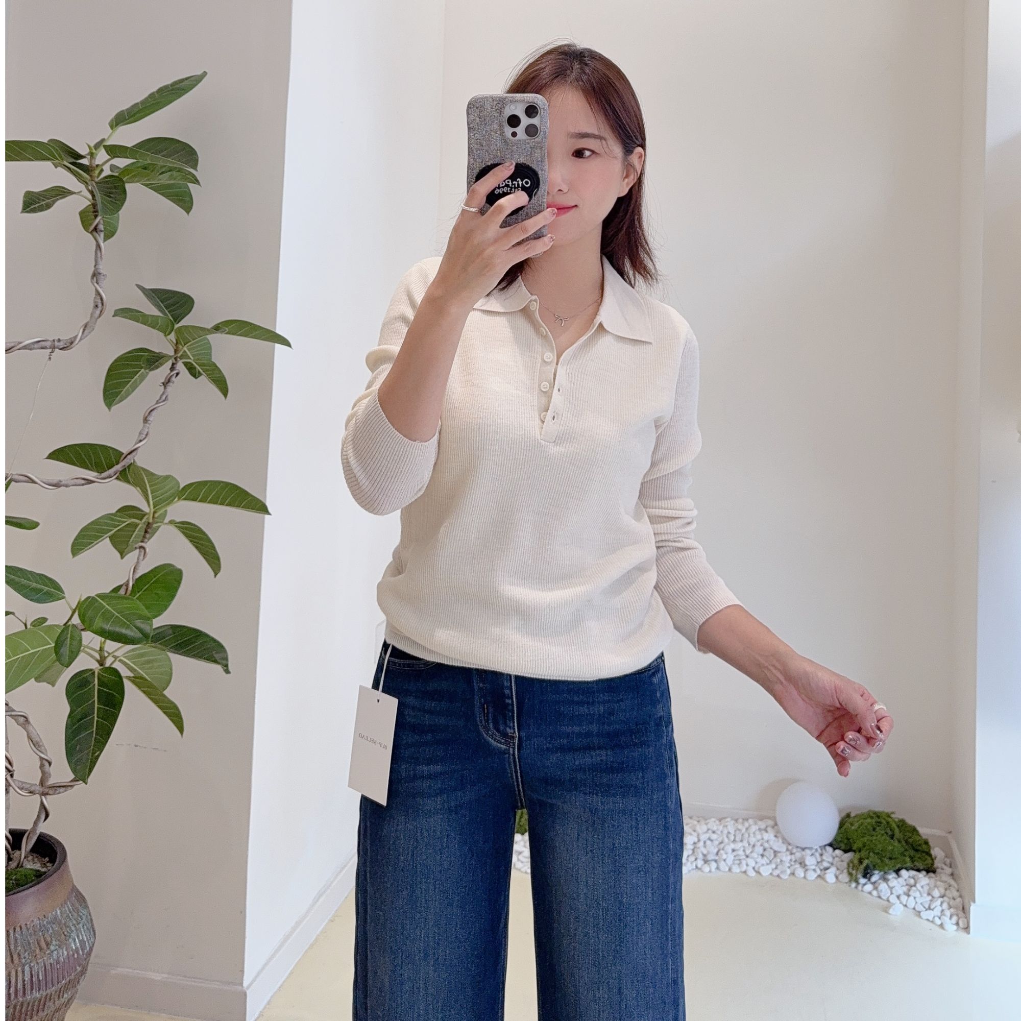 假两件领子设计上衣