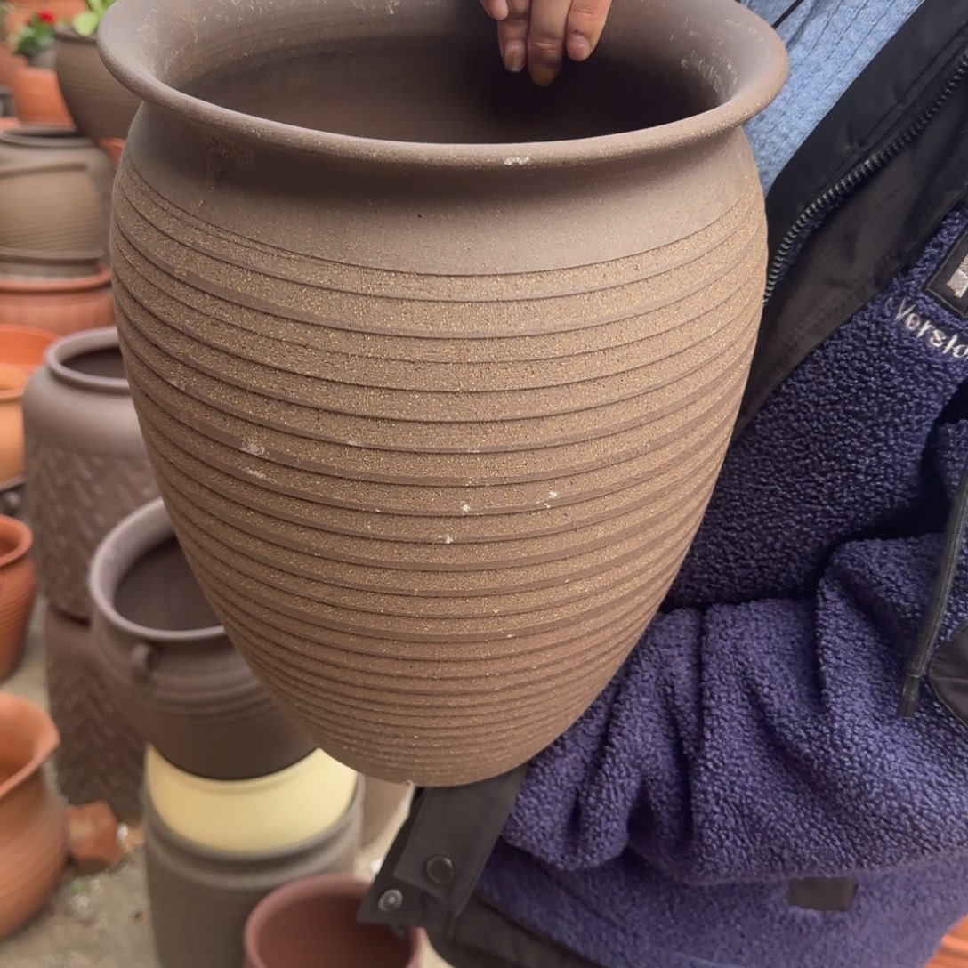 紫砂花盆口25高35宜兴紫砂