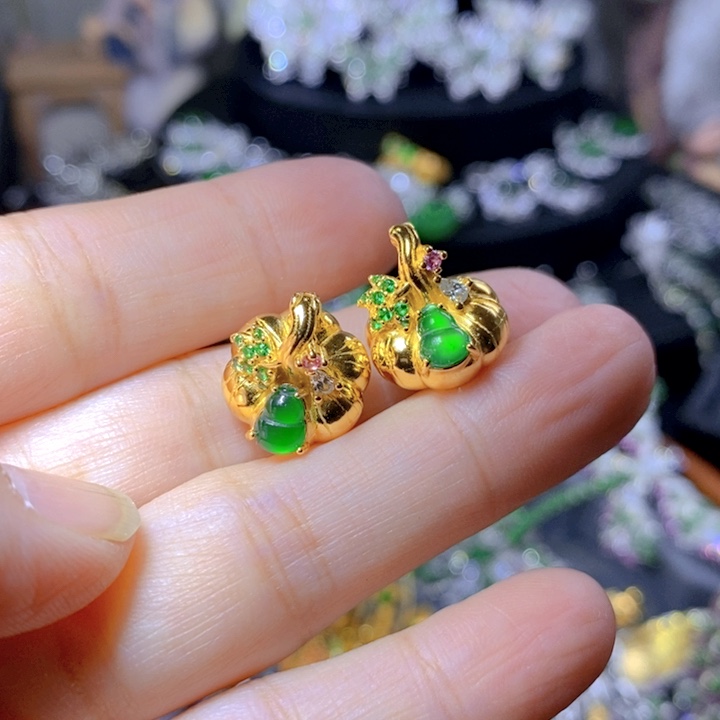 翡翠戒指银S925镶嵌多样性发其一