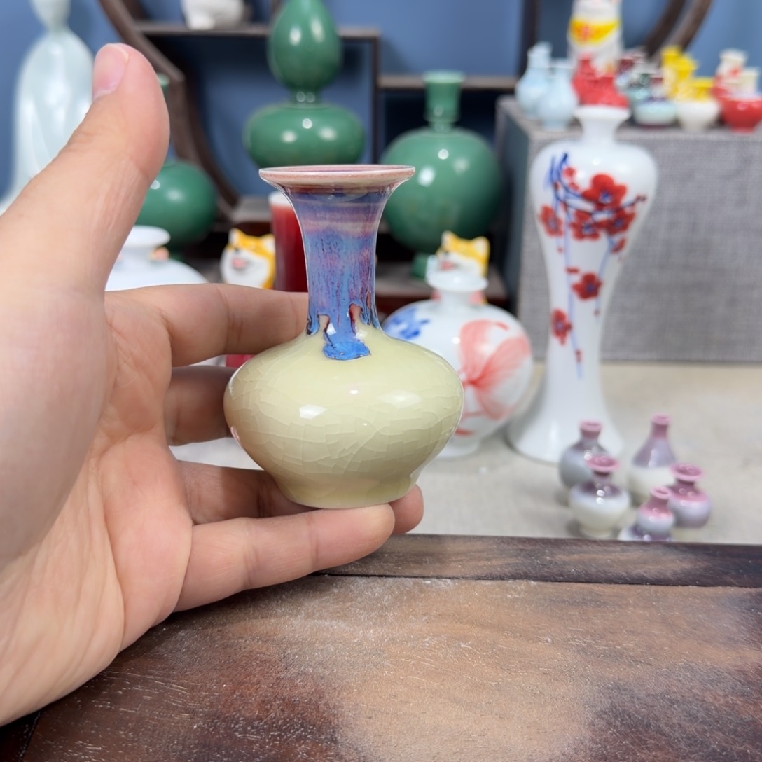 陶瓷手工小花器摆件