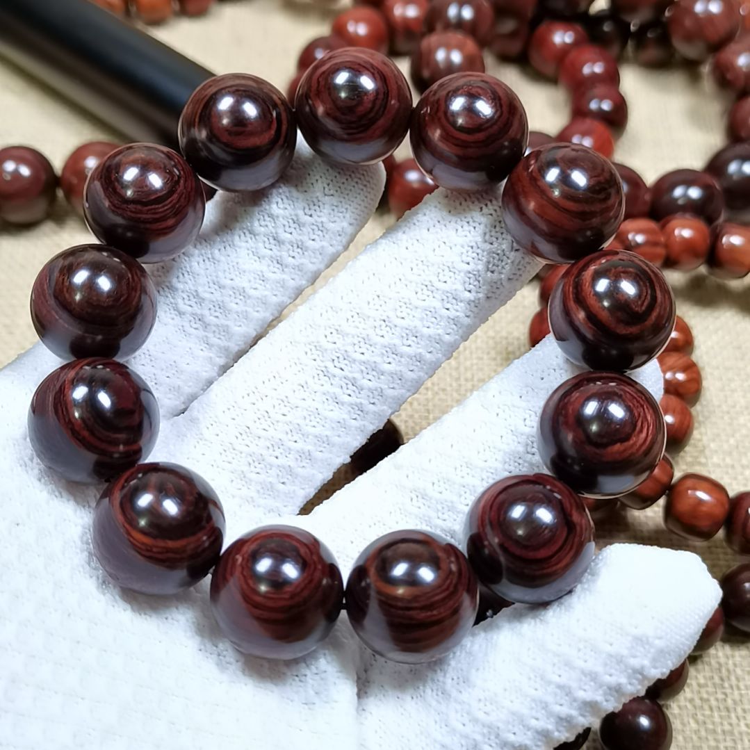 黄花梨/降香黄檀手串/手链湘**哥海黄老料1.8紫油梨