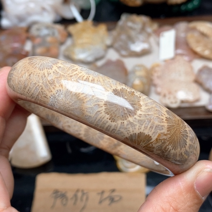 硅化珊瑚（珊瑚玉）手镯未镶嵌悠*