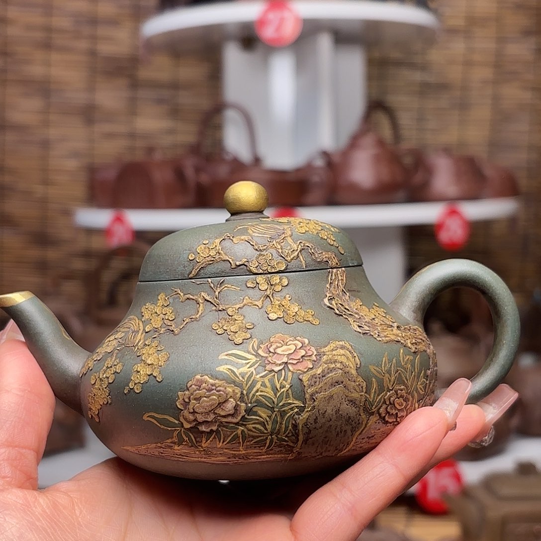 紫砂茶壶缘*铭紫砂老壶