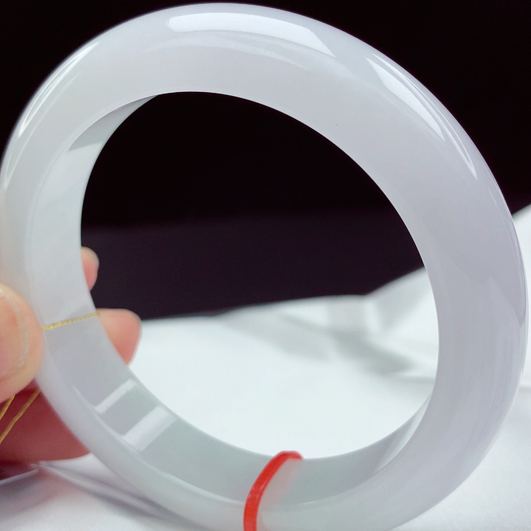 翡翠未镶嵌手镯56圈035