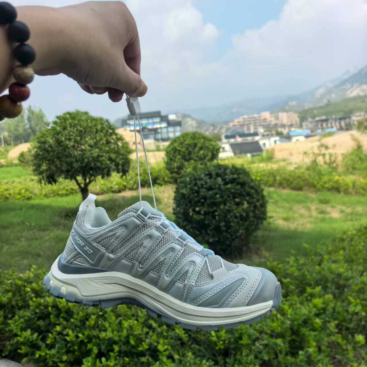 LAMOON情侣复古银户外骑行徒步低帮跑鞋夏季潮流户外鞋子男款