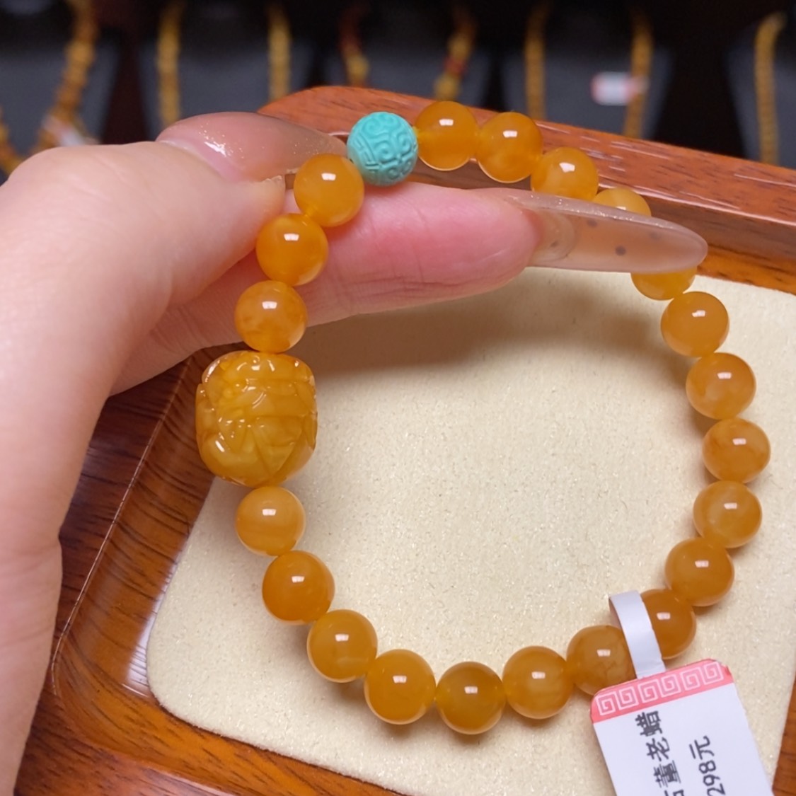 【闪购商品】蜜蜡手链未镶嵌手串