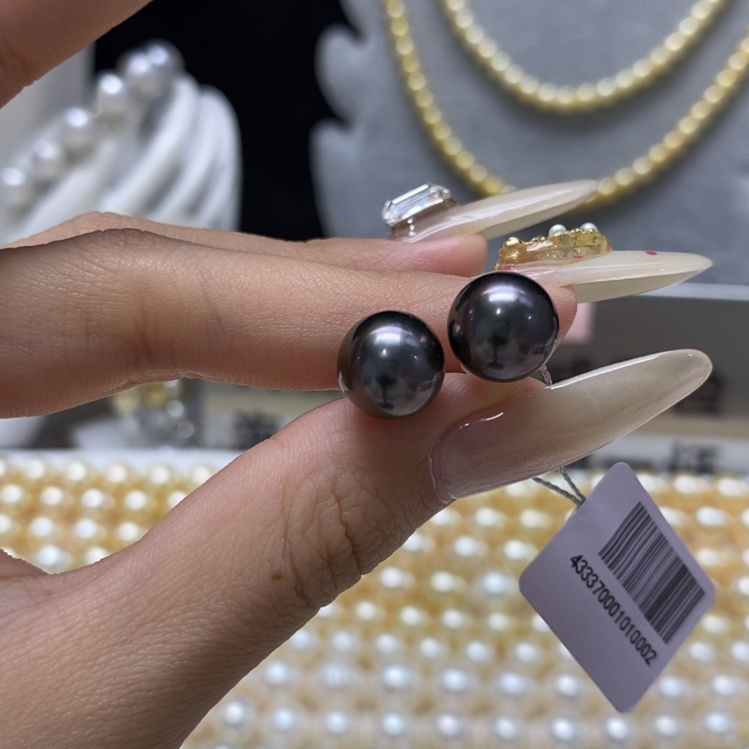 海水珍珠耳饰18K金镶嵌