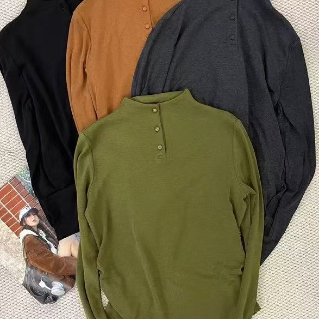 【云云精选】1178 秋冬打底半扣上衣