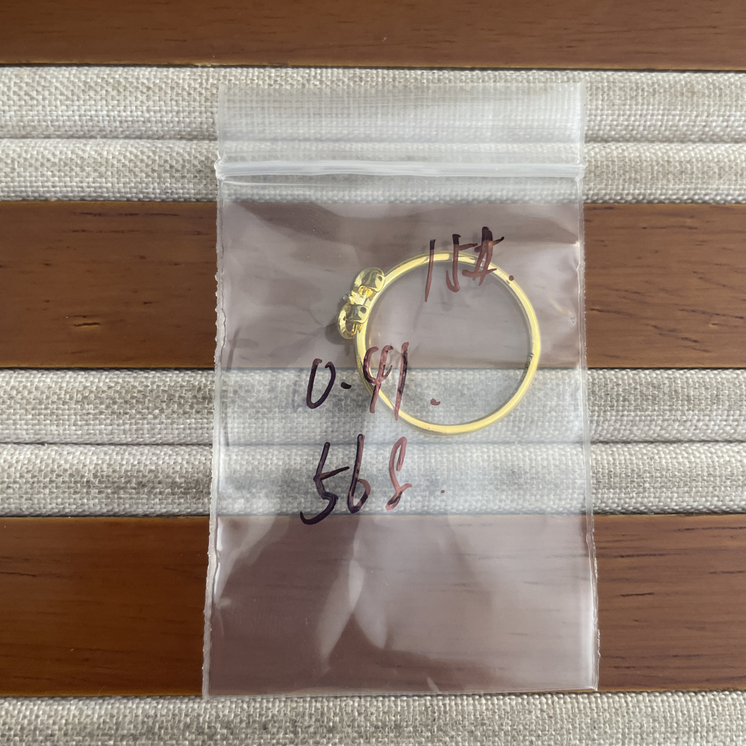 克重0.41 15号 在逃蝴蝶结6D戒指 足金999