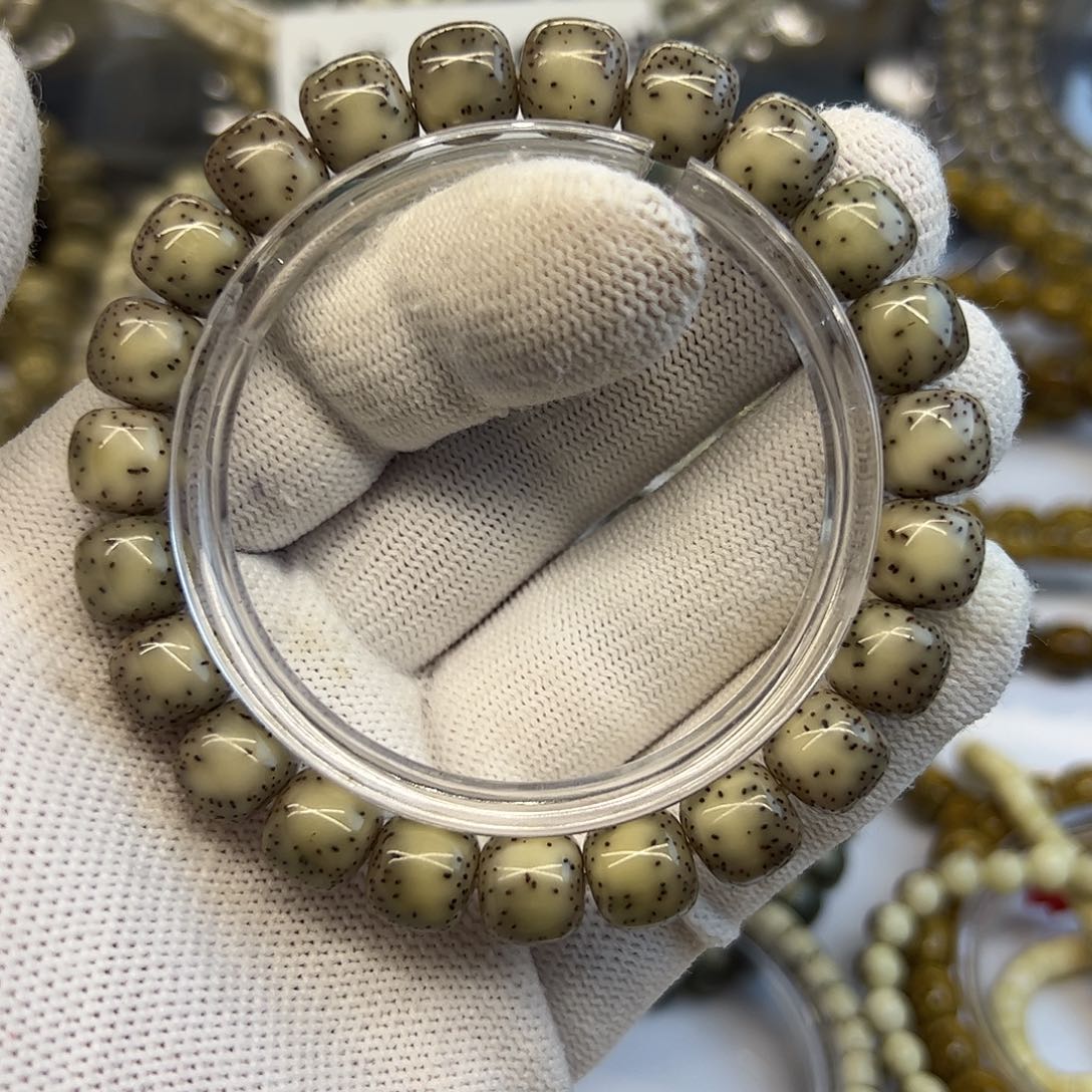 星月菩提手串灰冰双留白小细星10✖️9