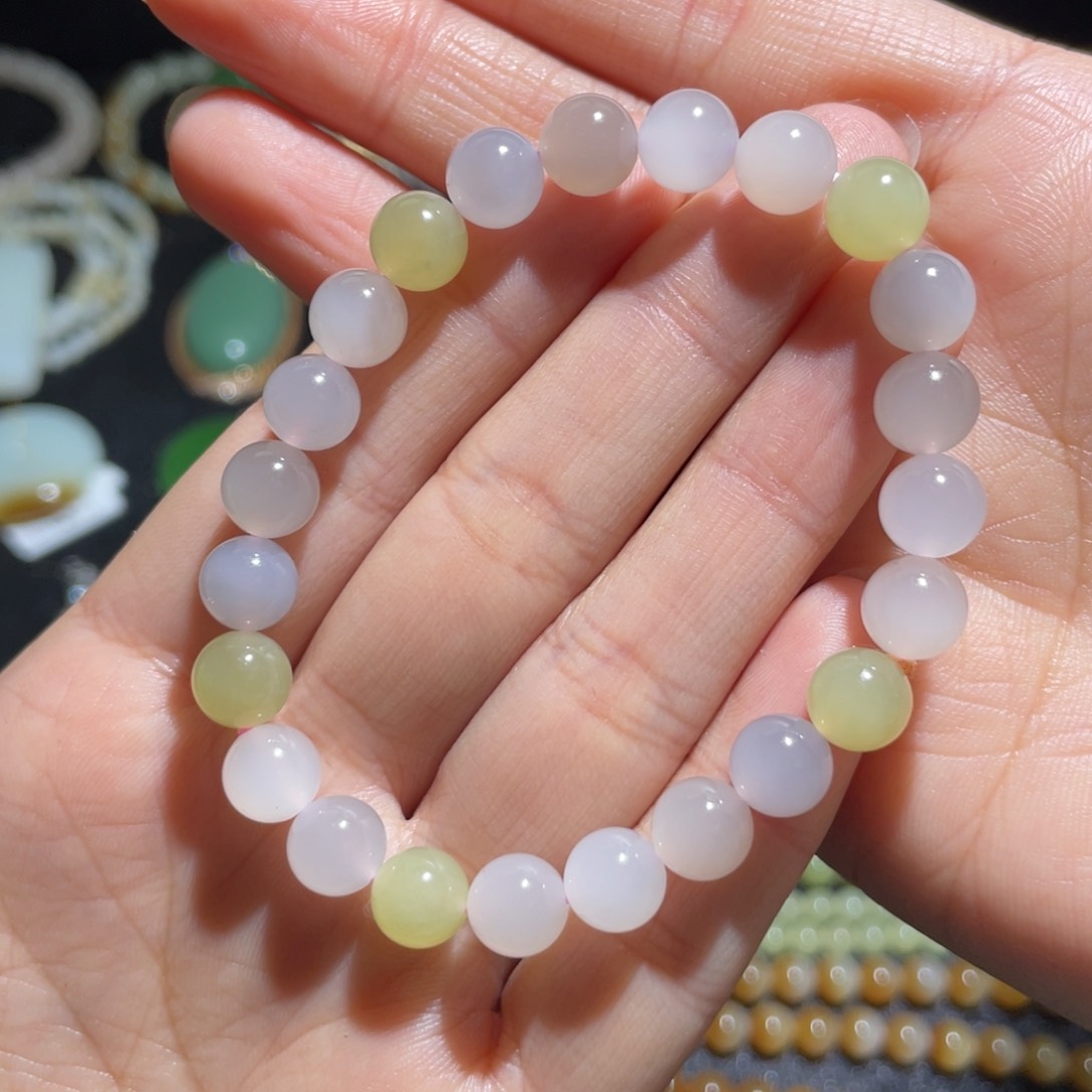 和田玉冰底多宝手串未镶嵌