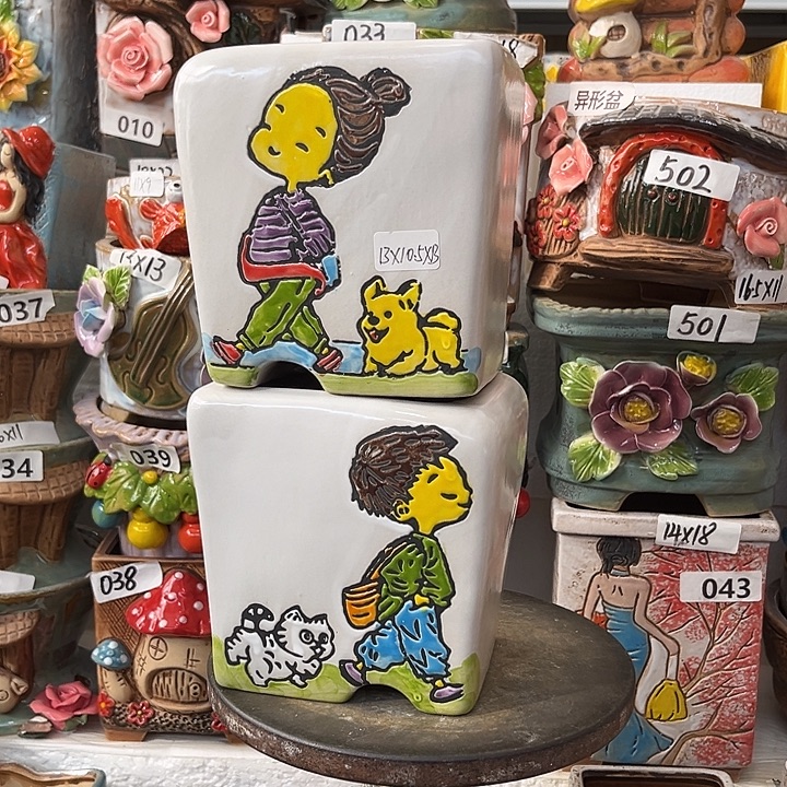 粗陶材质多肉花盆