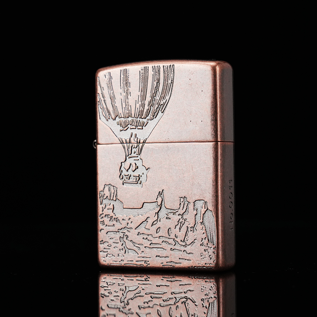 Zippo【万机气球】镀紫铜创意防风打火机男士高级礼物爆款