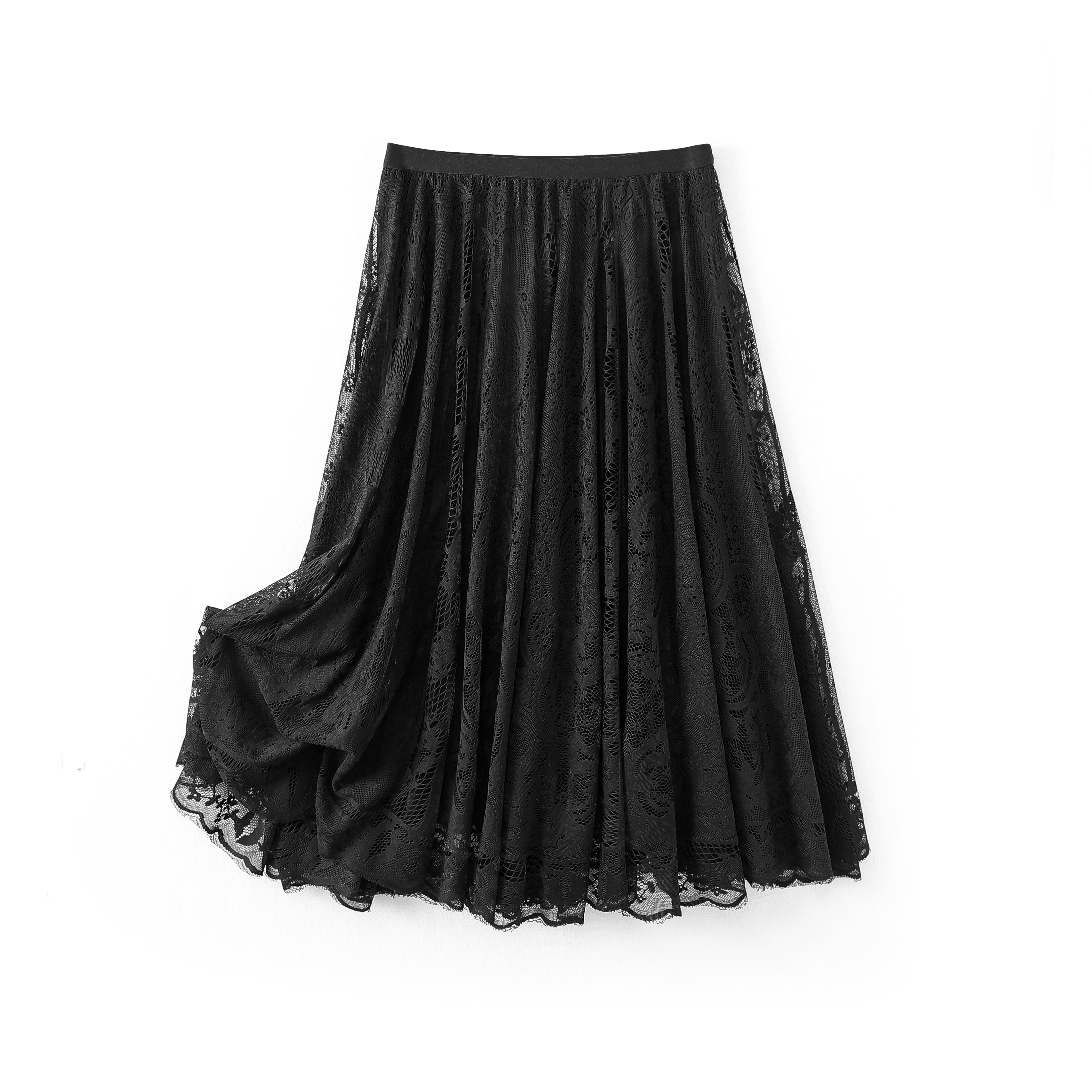 2025秋季新款大码女装A型中长款高腰百搭半身裙041