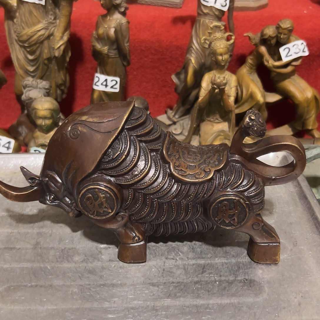 于***昇黄铜摆件，文房摆件工艺品