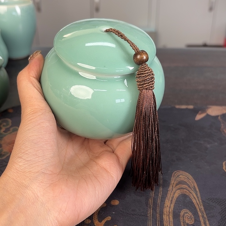 龙泉云间青瓷小米茶器