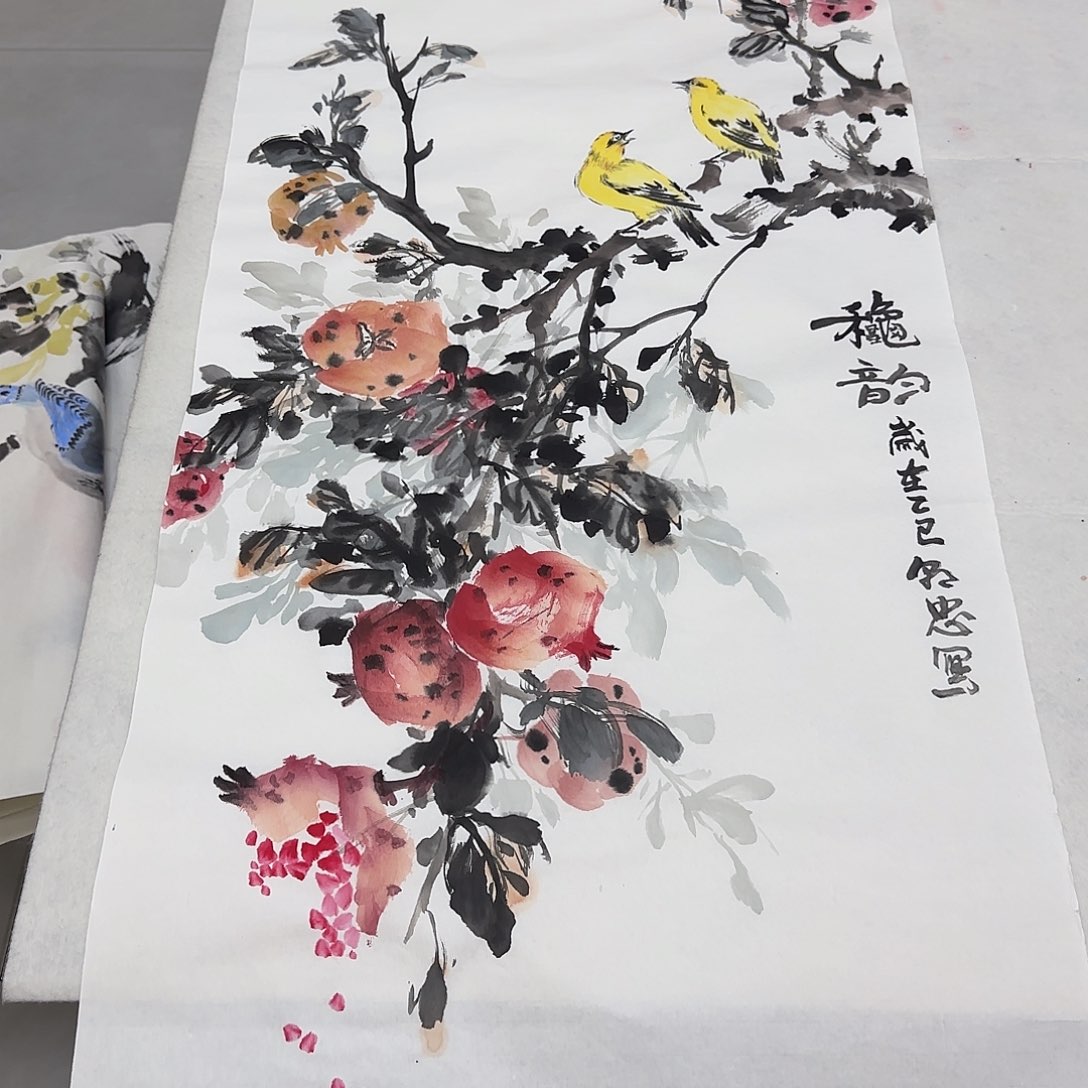 国画国画立体兰花