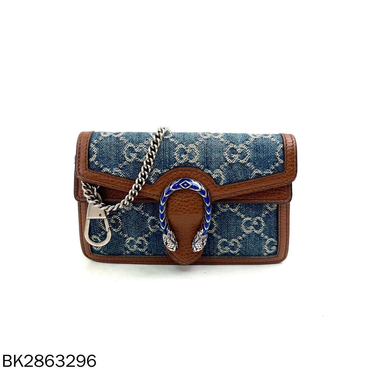 99新 GUCCI/古驰 丹宁迷你斜挎单肩包BK2863296临特