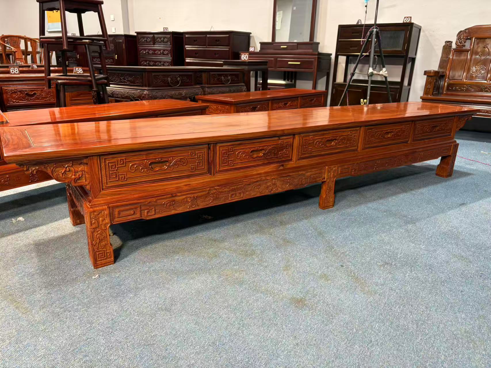 国标红木家具刺猬紫檀木电视柜2.6米全榫卯结构影视柜地柜