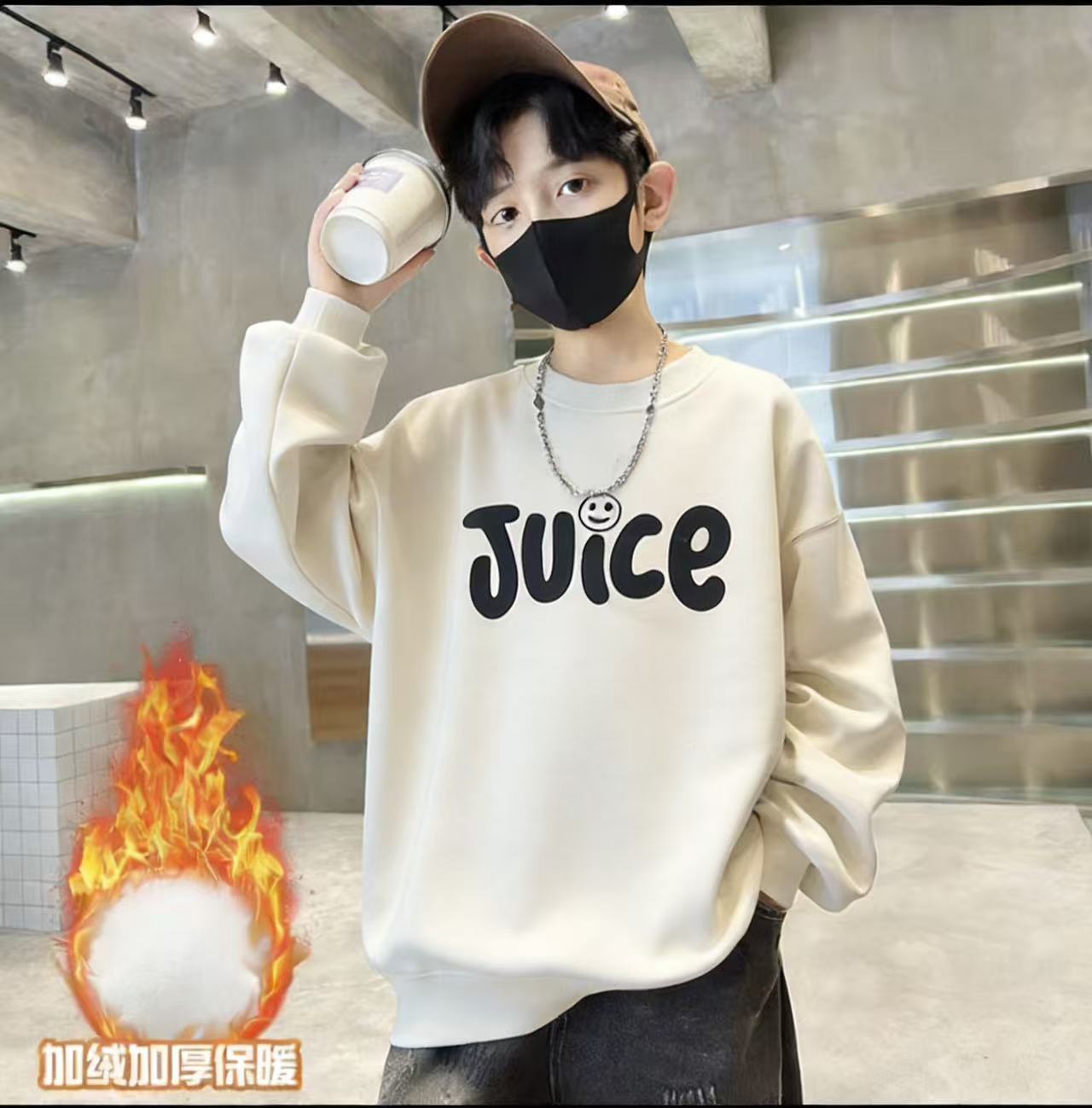 201403童装男童卫衣2026秋冬新款儿童潮酷帅气时尚洋气加绒卫衣潮