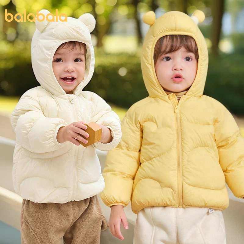 巴拉巴拉童装儿童羽绒服男童女童连帽外套2025新款秋冬装宝宝可爱