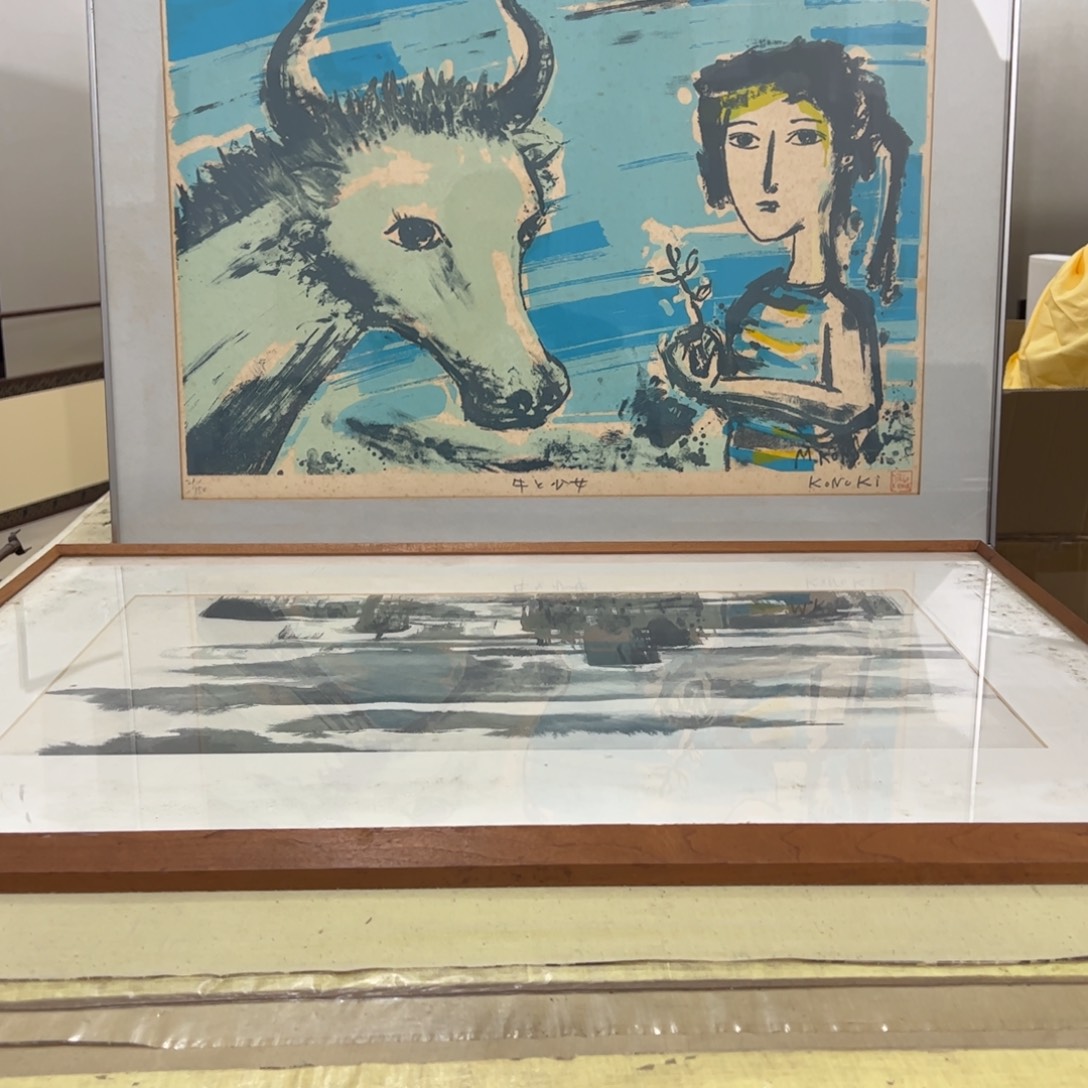 奋***行绘画屏风框画茶空间设计