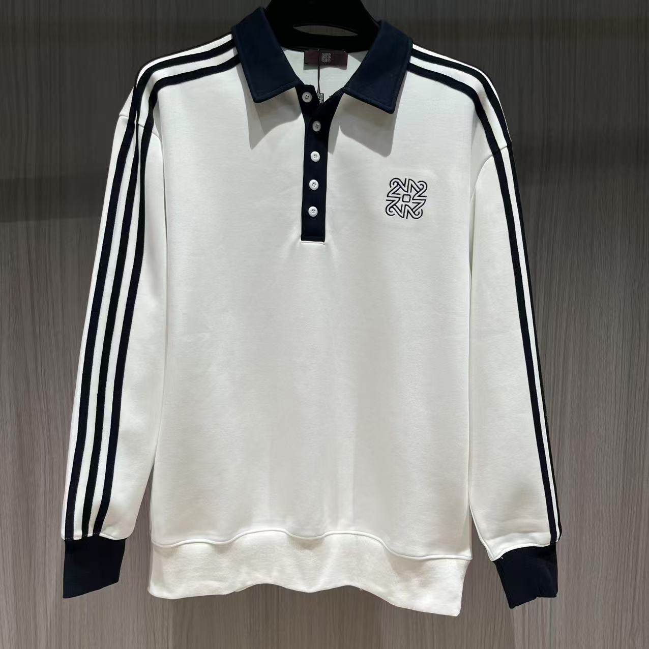 立领开衫款纯色卫衣休闲上衣时尚潮流百搭翻领秋冬拼接撞色9593