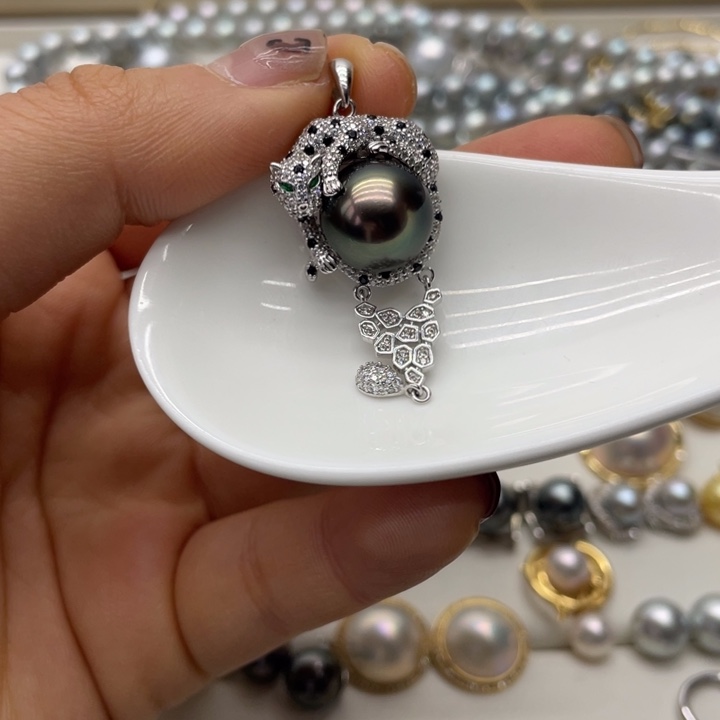 海水珍珠吊坠(不含链)银S925镶嵌