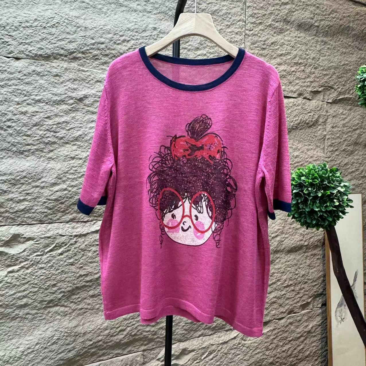 11100新款夏季减龄气质百搭休闲时尚短袖T恤