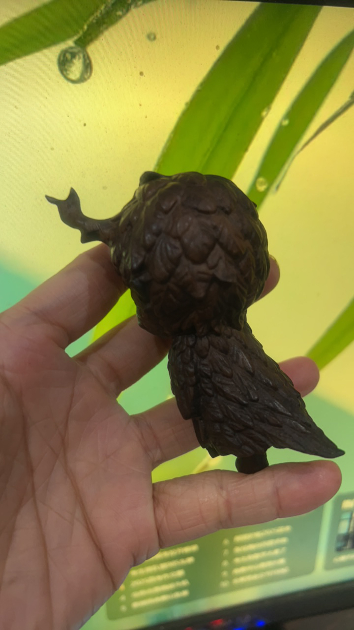 可以把玩包浆的木雕手办小鸟
