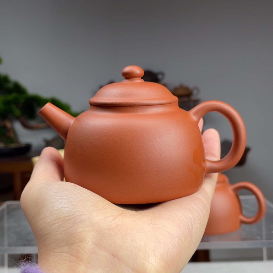 【闪购商品】紫砂茶壶水*深生料朱泥纳福容量140cc