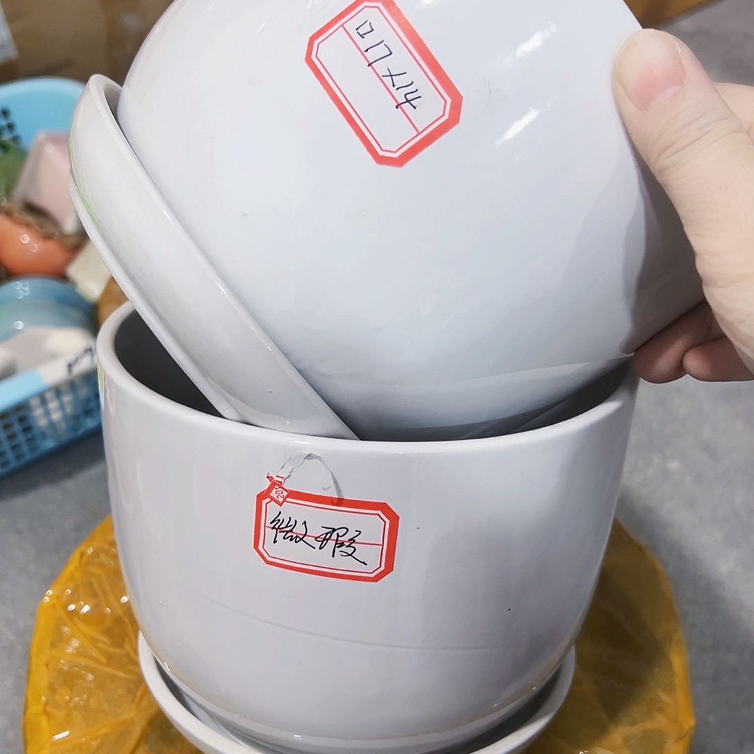 有孔外贸尾单陶瓷花盆凑单10米包邮