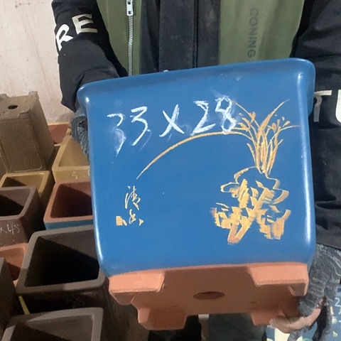紫砂花盆手工制作