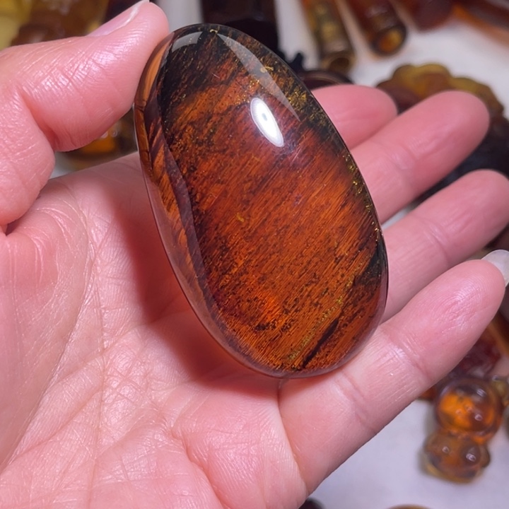 琥珀未镶嵌裸石天然缅甸琥珀特色植物随形21