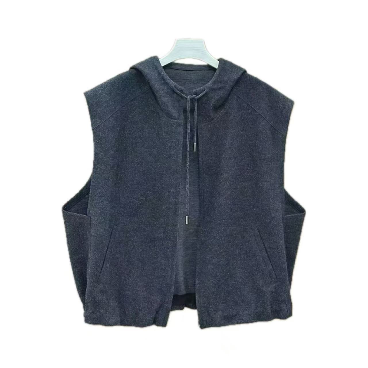 【香香优选】韩国女士冬季连帽马甲新款时尚洋气舒适保暖领口系带