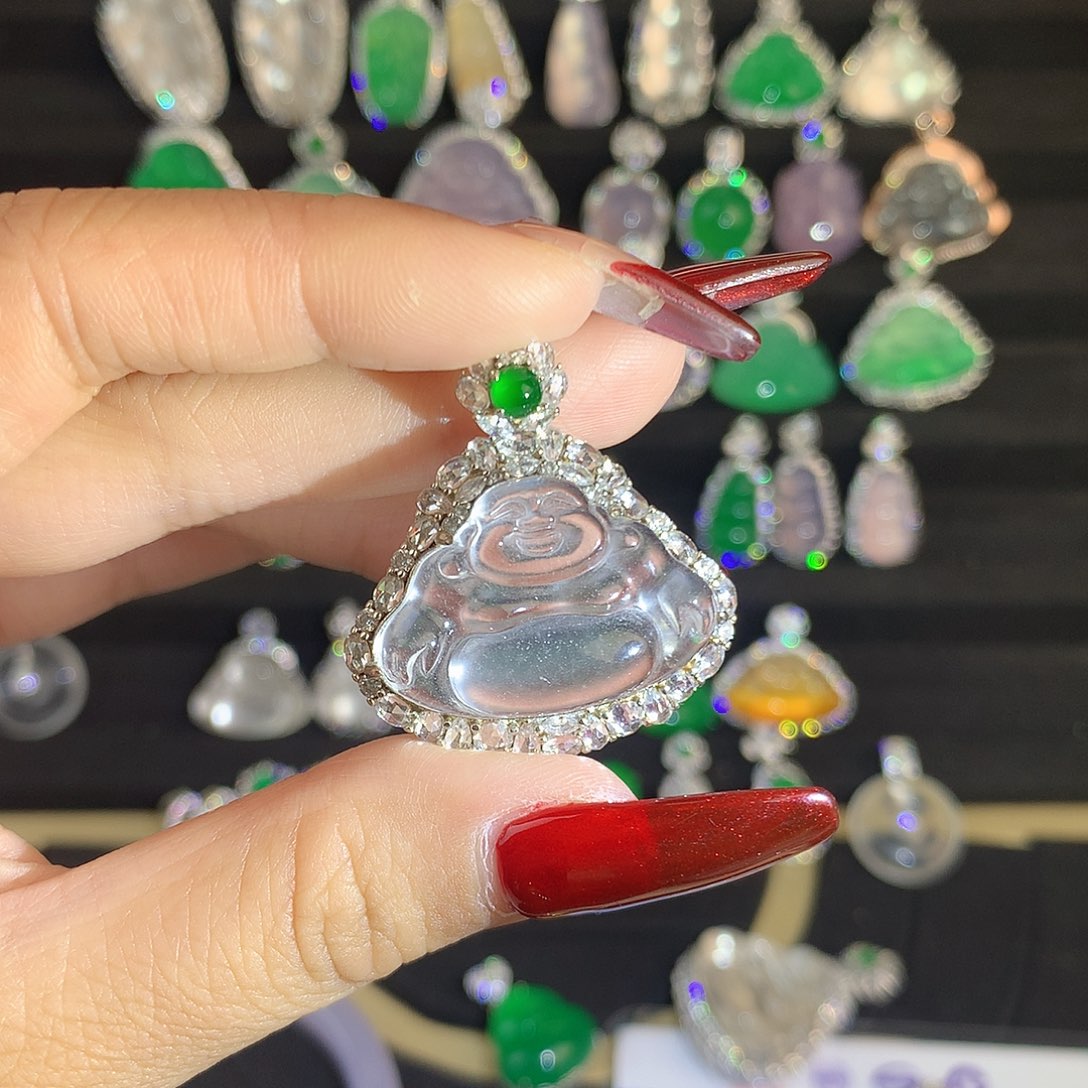 石英质玉颈饰银S925镶嵌周*