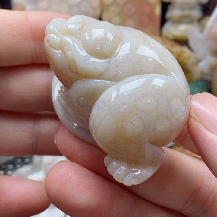 硅化珊瑚（珊瑚玉）颈饰未镶嵌