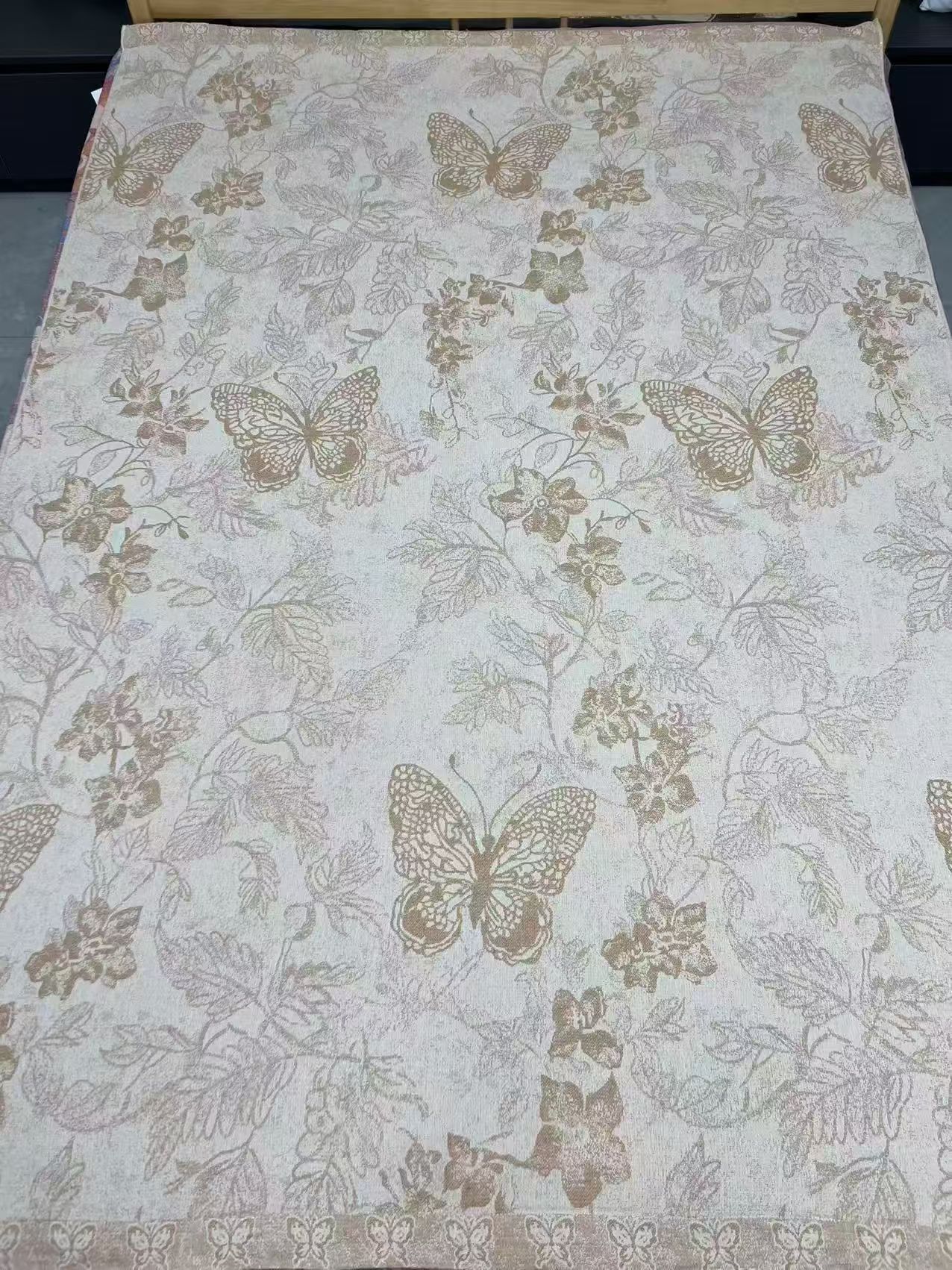 蝶舞-黄200*230cm高端私人订制软绵毯床盖