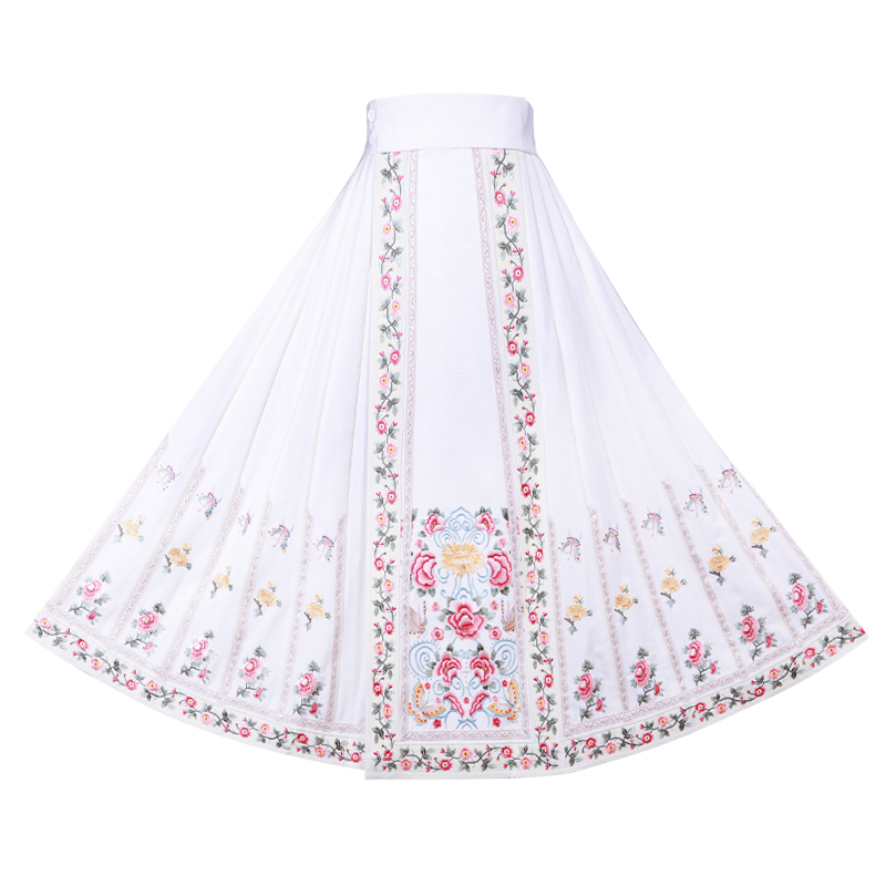 「蝶花舞」乐锦坊复古中国风手工原创设计感刺绣汉服26片日常马面裙