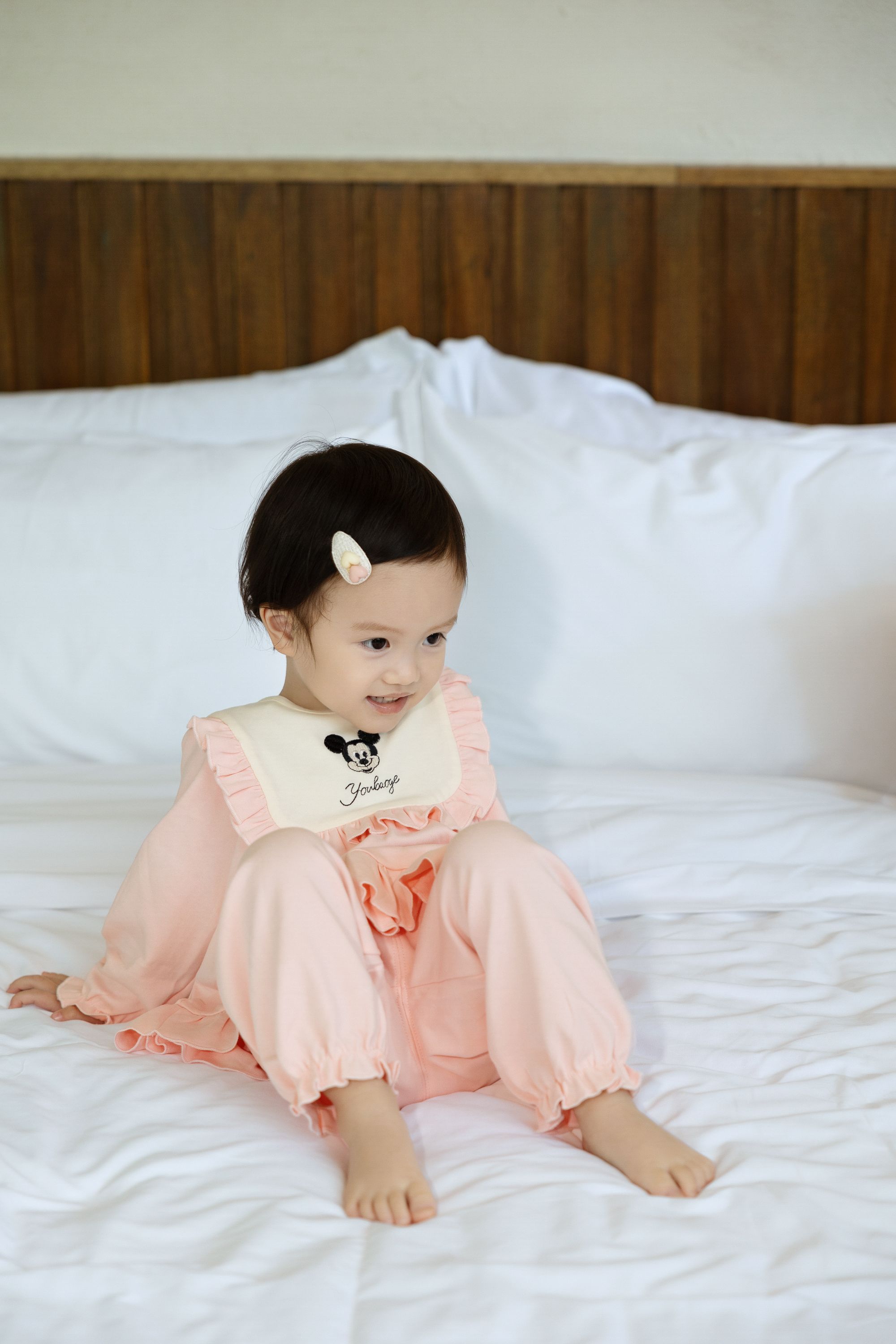 2025秋季新款婴幼儿家居服粉色套装91625025