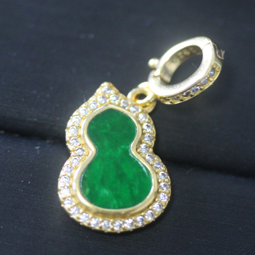 【深古推荐】天然缅甸翡翠A货葫芦吊坠万能扣设计多样性发其一