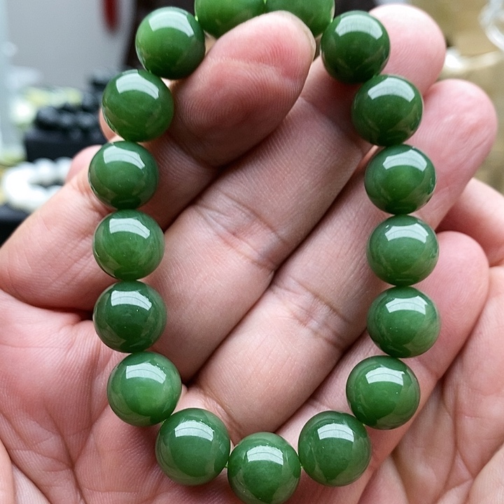 【闪购商品】未镶嵌手串和田玉碧玉12