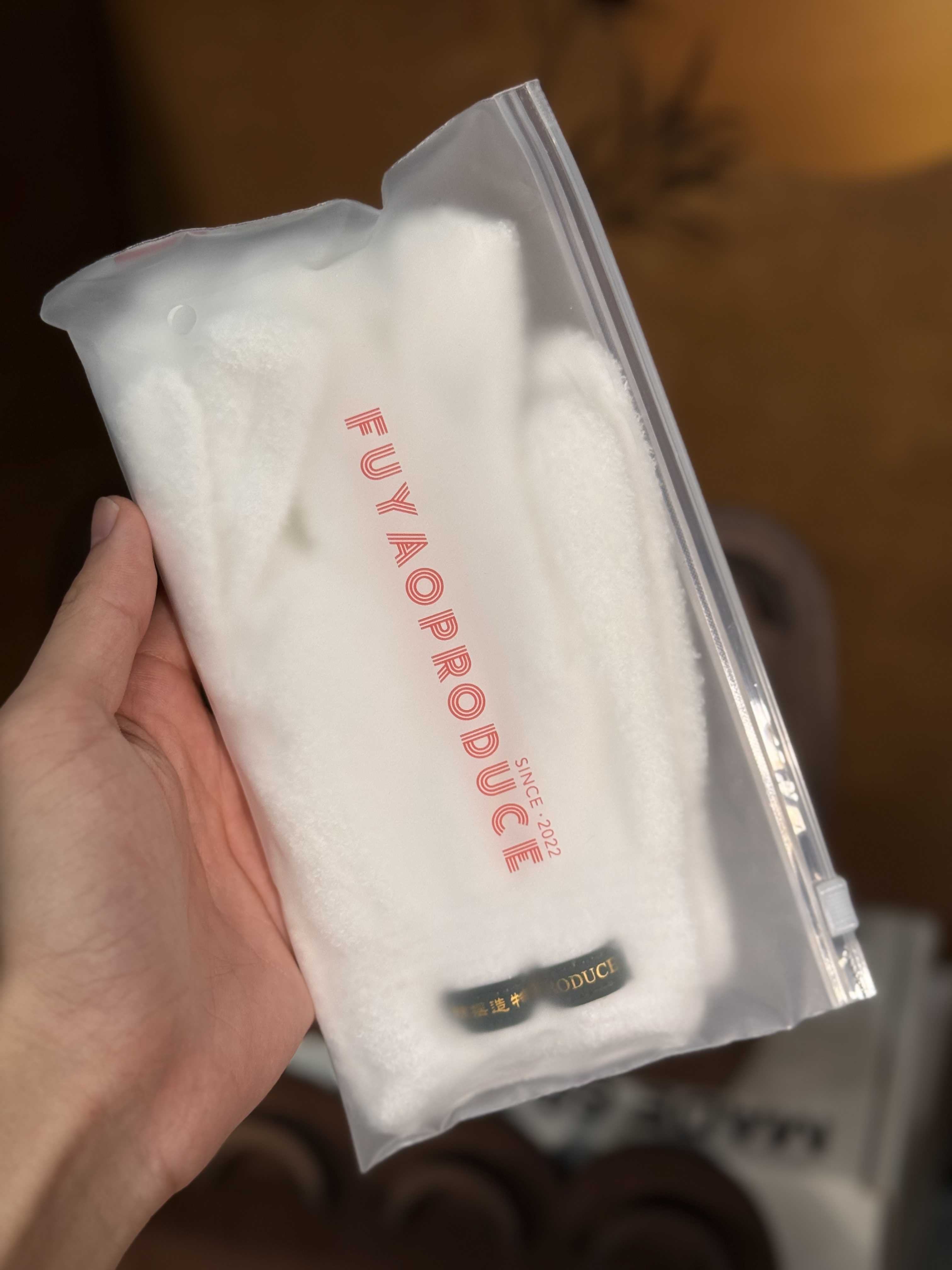 特定万毛文玩手套短毛款带专属LOGO