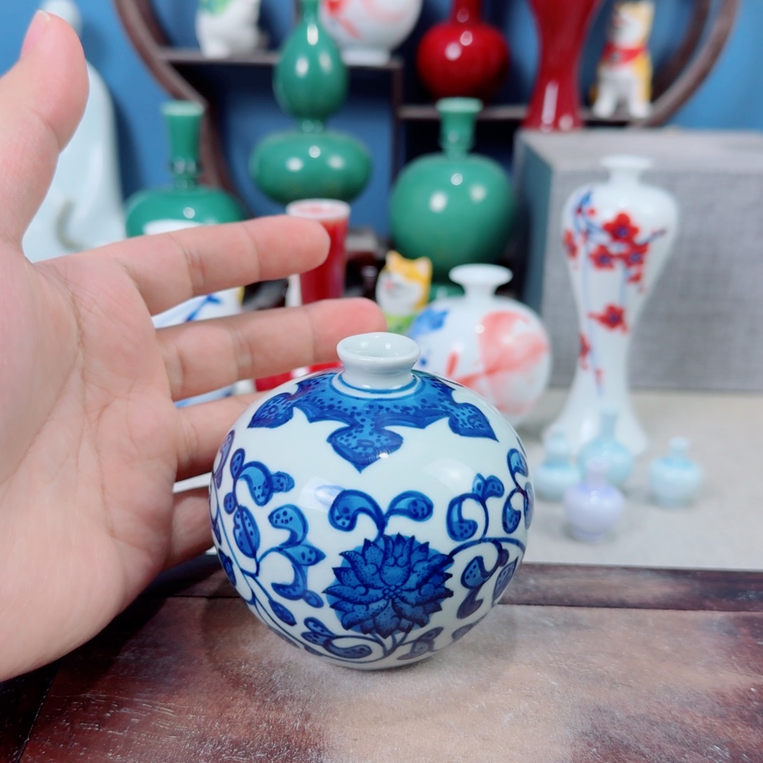 陶瓷手工小花器摆件