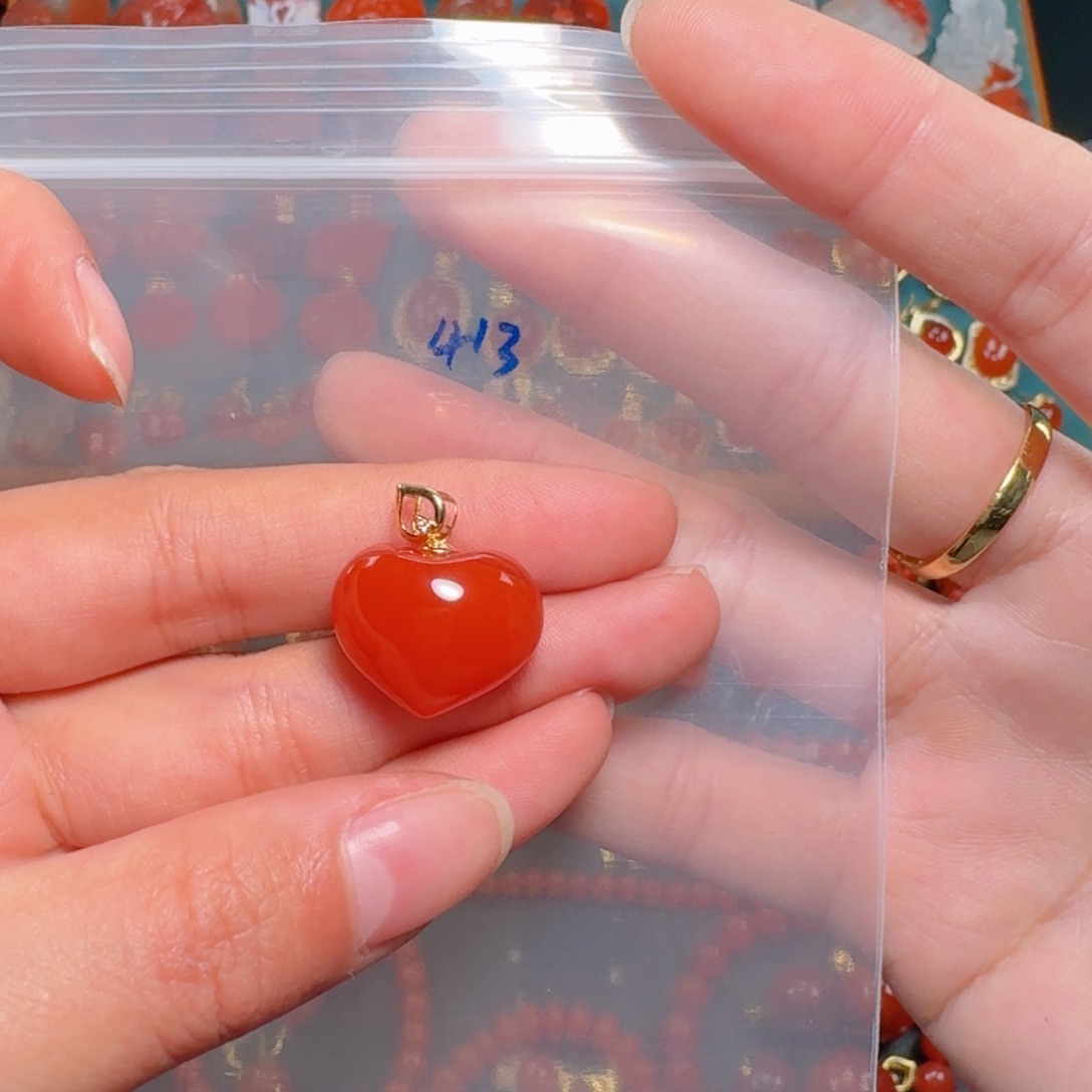 南红玛瑙南红18K金镶嵌