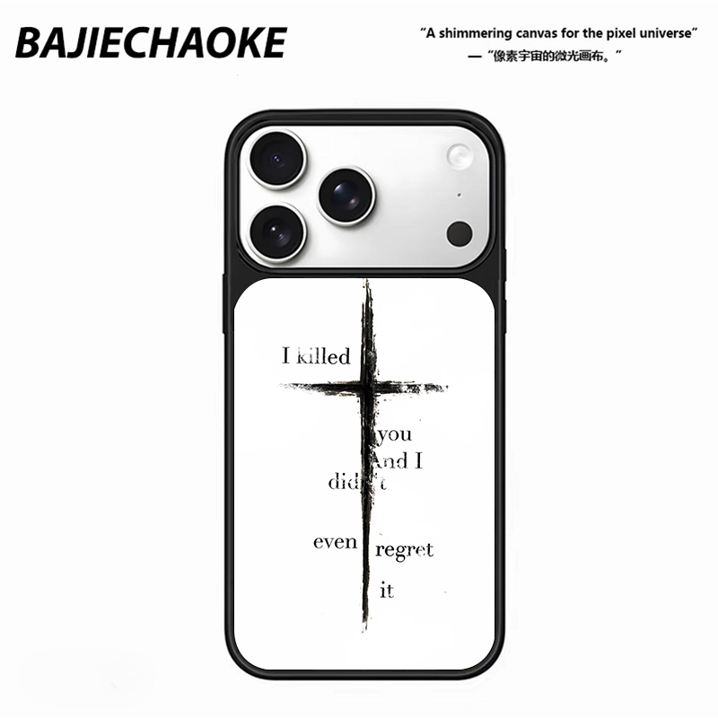 十字英文个性磨砂磁吸适用苹果17promax手机壳iphone16套1514男13