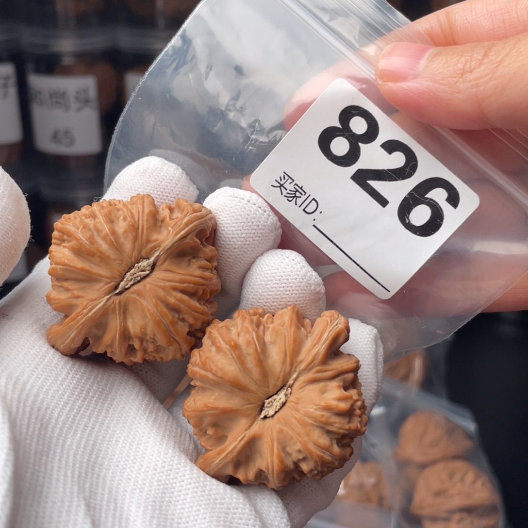 文玩核桃把件全品43闷白
