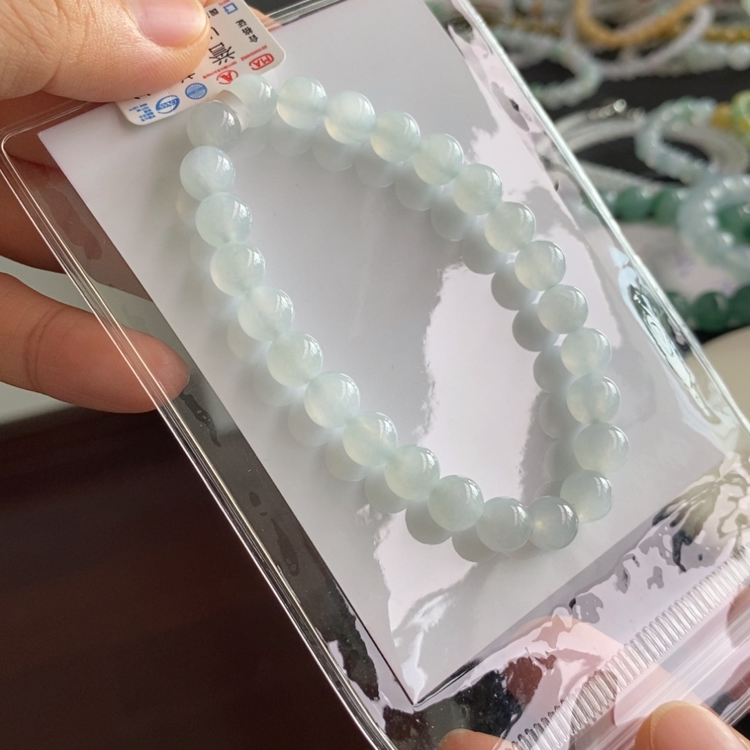 翡翠未镶嵌手链卡7.3