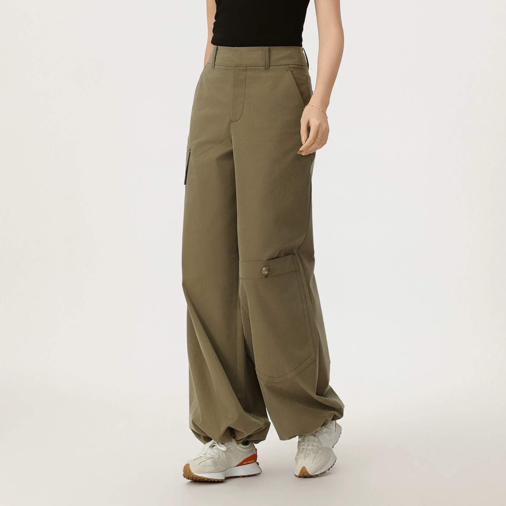 阿玛施【官方正品】新品街头风宽松休闲裤大口袋美式工装裤510057